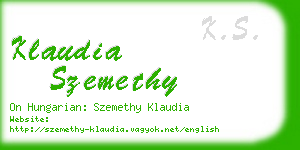 klaudia szemethy business card